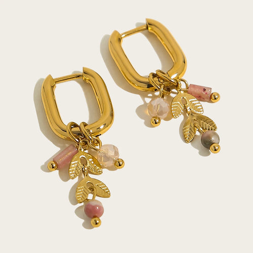 YACHAN 18K Gold Plated Stainless Steel Hoop Earrings for Women Tap